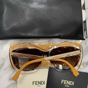 Fendi | Accessories | Fendi Butterfly Crystal Honey Havana  display picture 3